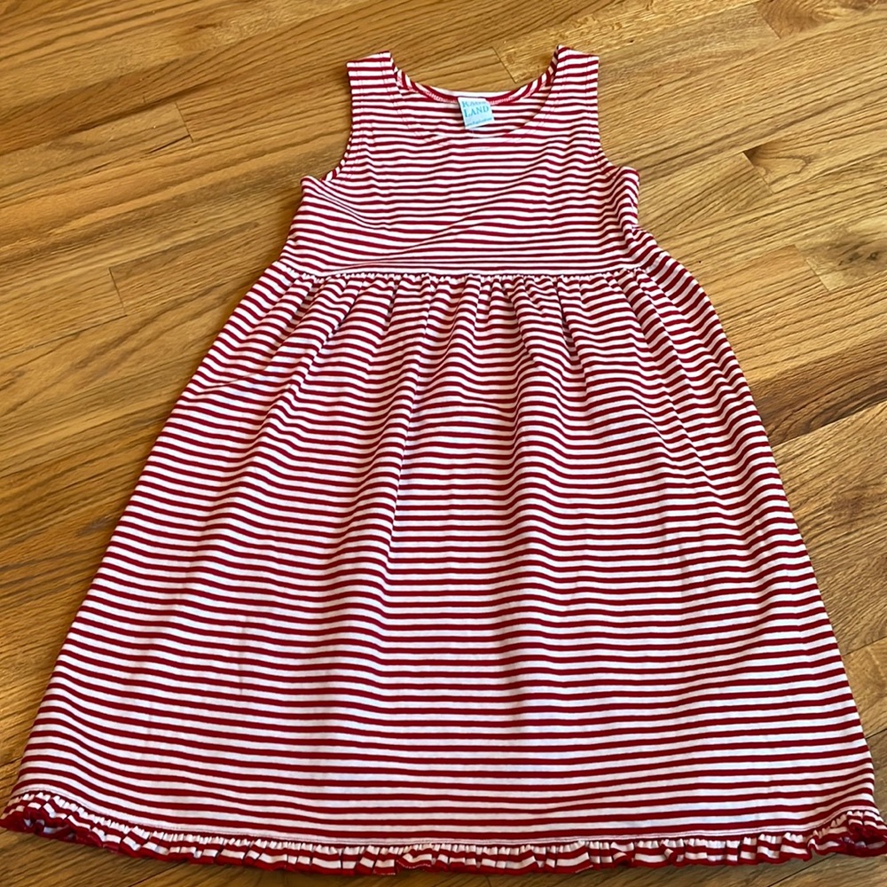 NWT- Rags Land sundress-size 7/8-red and white stripes-great dress!